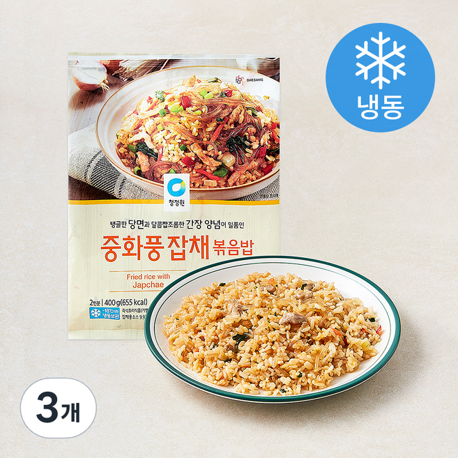청정원 잡채볶음밥 (냉동), 400g, 3개