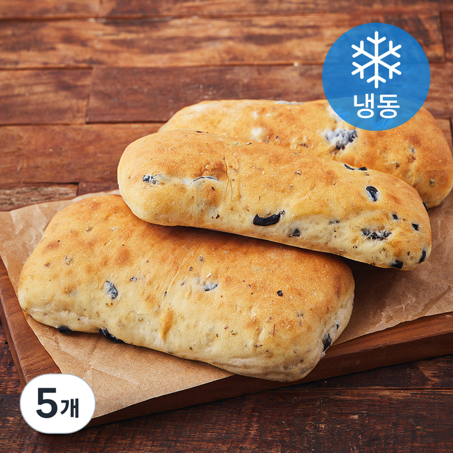 비그레인 시카고 프로틴 올리브바질 치아바타 3개입 (냉동), 360g, 5개