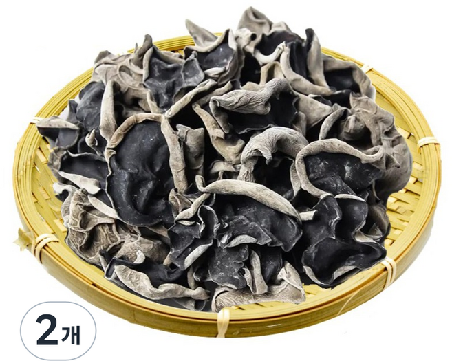 清淨田 乾燥木耳 黑木耳 木耳 乾 乾燥 木耳 野菜乾, 2個, 1kg