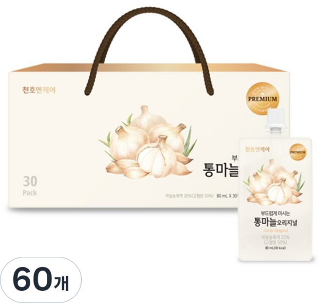천호엔케어 통마늘 진액 오리지널, 60개, 80ml