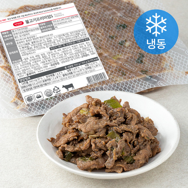 에쓰푸드 불고기프리미엄S (냉동), 700g, 1개