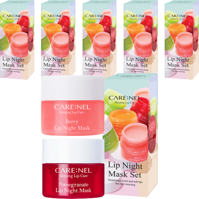 까레넬 립 나이트 마스크 베리 5g + 석류 5g 세트, 2개입, 6세트