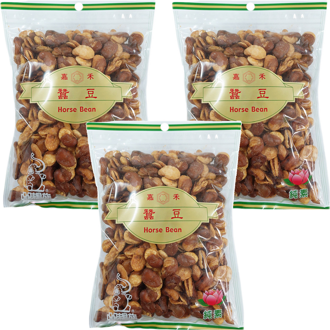 品味食族 嘉禾 素食蠶豆, 450g, 3包