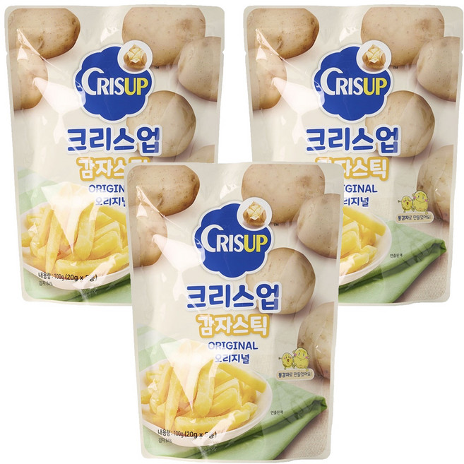 크리스업 감자스틱 오리지널 5p, 100g, 3개