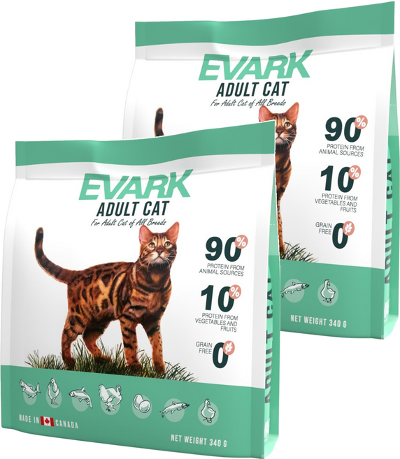 EVARK 成貓配方乾飼料 無穀配方, 2袋, 原野鮮雞