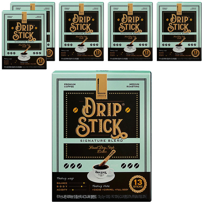 루카스나인 리저브 드립스틱 커피 시그니처 블렌드, 3g, 13개입, 6개