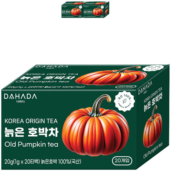 다하다 늙은 호박차, 1g, 20개입, 3개