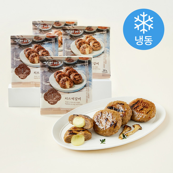 삼원가든 치즈떡갈비 (냉동), 100g, 4팩