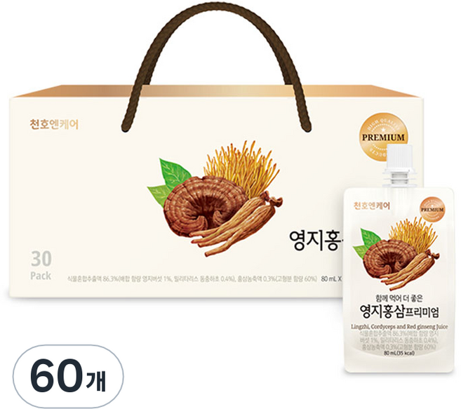 천호엔케어 영지홍삼 프리미엄, 80ml, 60개