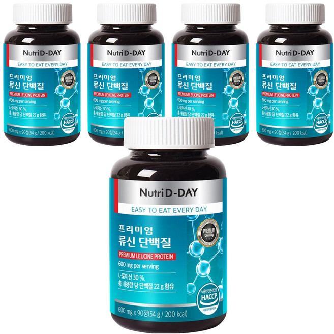 뉴트리디데이 프리미엄 류신 단백질, 90정, 5개