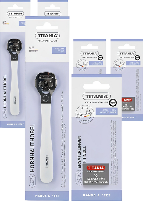 티타니아 콘커터 발 각질 제거 + 교체형 날 10p 세트, 3세트
