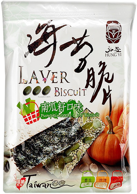 弘益 海苔堅果夾心脆片 南瓜籽口味, 40g, 1包