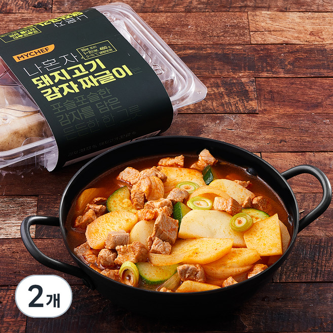 마이셰프 나혼자 돼지고기 감자 짜글이 1~2인분, 460g, 2개