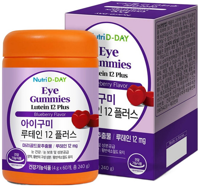 뉴트리디데이 아이구미 루테인 12 플러스, 60정, 1개