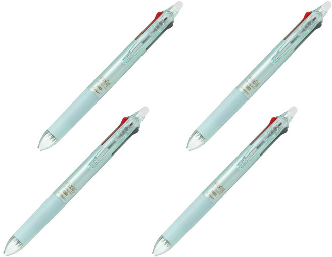 프릭션 지워지는 슬림 3색 볼펜 0.38mm, 펄그린, 4개