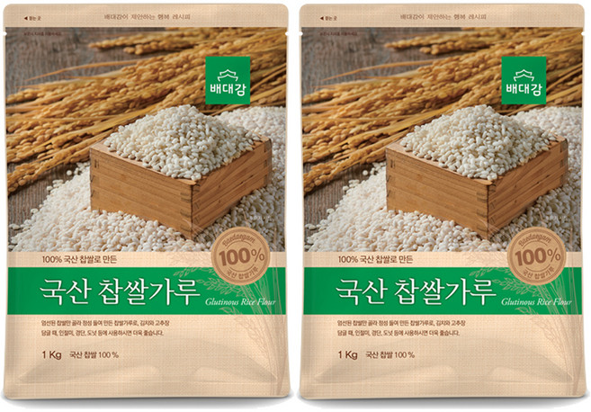 배대감 국산 찹쌀가루, 1kg, 2개