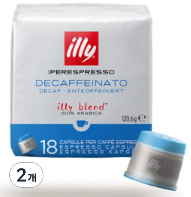 일리 에스프레소 디카페인 캡슐커피, 6.7g, 18개입, 2개