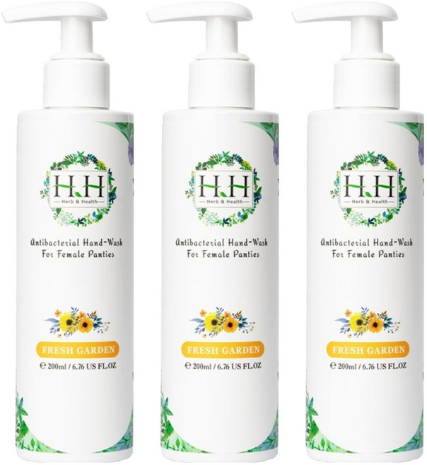 HH 草本新淨界 女性私密衣物抗菌手洗精 蛋白質酵素瓦解血漬和分泌物 乳酸益菌配方 保濕因子, 200ml, 3瓶