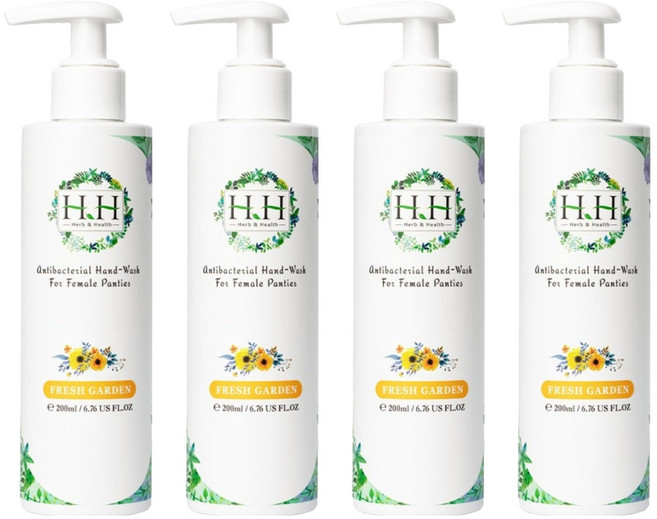 HH 草本新淨界 女性私密衣物抗菌手洗精 蛋白質酵素瓦解血漬和分泌物 乳酸益菌配方 保濕因子, 200ml, 4瓶