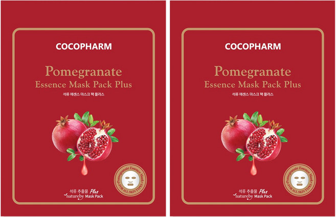 COCOPHARM 에센스 마스크팩 플러스 석류 25g, 1개입, 100개