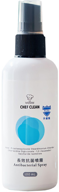 CHEF CLEAN 淨毒五郎 長效抗菌噴霧+Plus升級版, 100ml, 1瓶