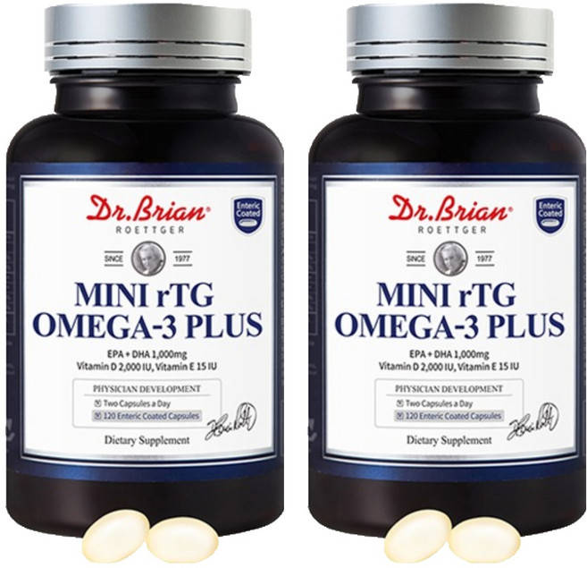 닥터브라이언 미니 rTG 오메가 3 플러스 72g, 120정, 2개