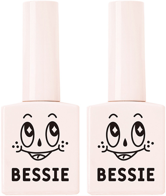BESSIE 시럽 컬러 젤, S02 베일 핑크, 11ml, 2개