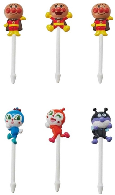 BANDAI 麵包超人 食物叉, 6支, 1包