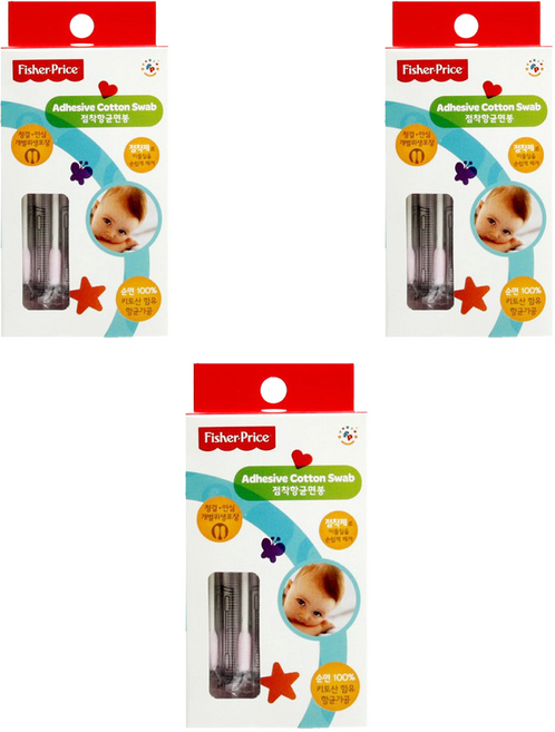 피셔프라이스 베이비점착면봉 개별포장, 50개입, 3개