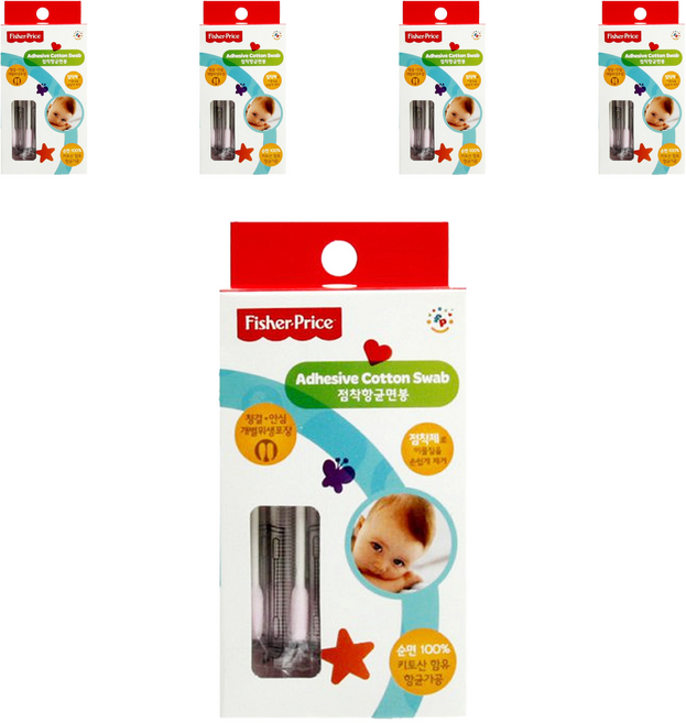 피셔프라이스 베이비점착면봉 개별포장, 50개입, 5개