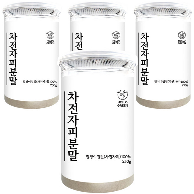 헬로우그린 차전자피분말, 250g, 4개