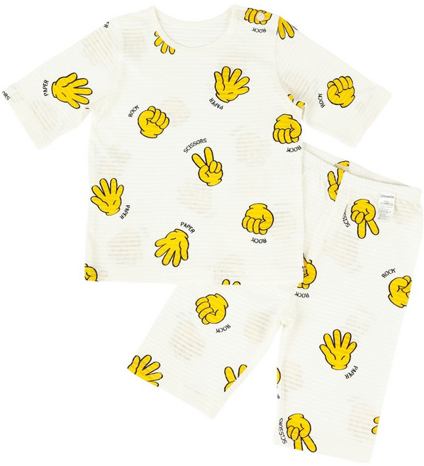 메이키즈 아동용 가위바위보 7부 변화지 상하의 세트