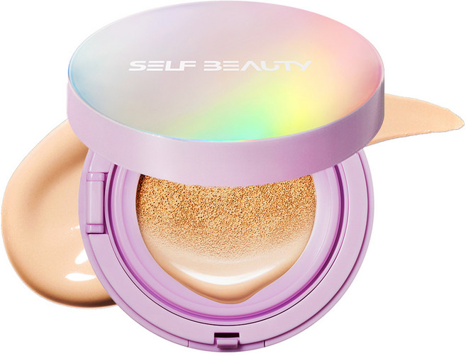 셀프뷰티 유니콘 오로라 광채 쿠션 SPF50+ PA+++ 본품 15g, 21호 퓨어아이보리, 1개