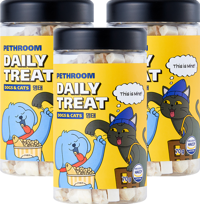 페스룸 데일리 트릿, 명태맛, 70g, 3개