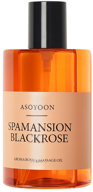 Asoyoon Spamansion系列 Black Rose 身體按摩油 嚴選植物精油 舒緩SPA香氣, 400ml, 1瓶