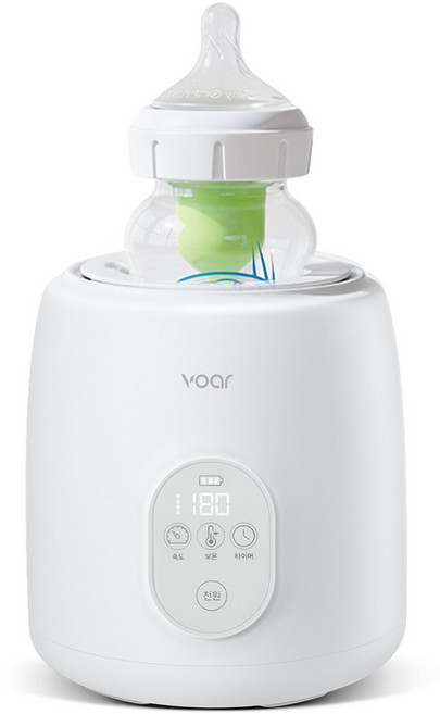 보아르 아가쑥쑥 무선 전동 보온 휴대용 자동 분유 쉐이커, VBTW-002WH