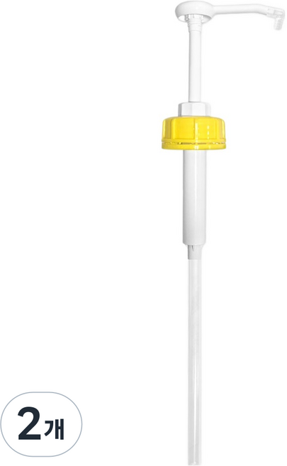 월드크린 누르는 컬러 말통 펌프 옐로우, 2개