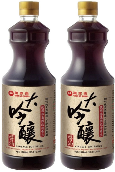 萬家香 大吟釀醬油, 1L, 2瓶
