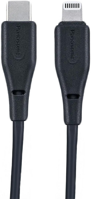 Panasonic LIGHTNING TPE充傳輸線TYPE-C, 1m, 1個, 黑色