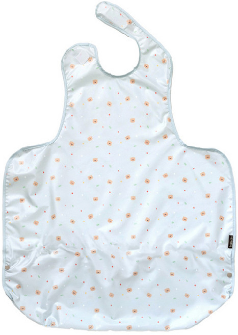 베이비클로 식탁커버형 방수 일반형 나시 턱받이, 곰 블루, 1개입, 1개