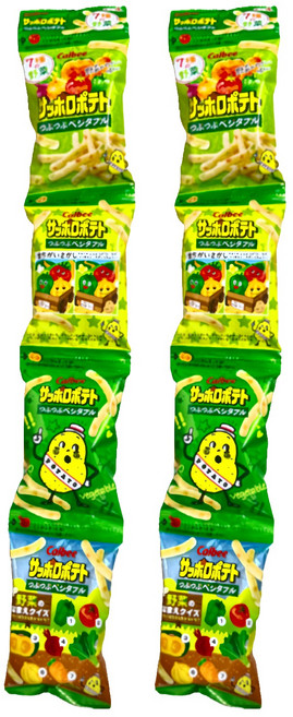 Calbee 卡樂比 Sapporo Potato 卡樂先生綜合蔬菜餅4連包, 36g, 2組