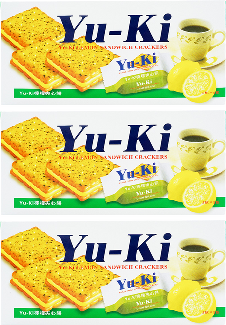 Yu-Ki 檸檬夾心餅, 150g, 3盒