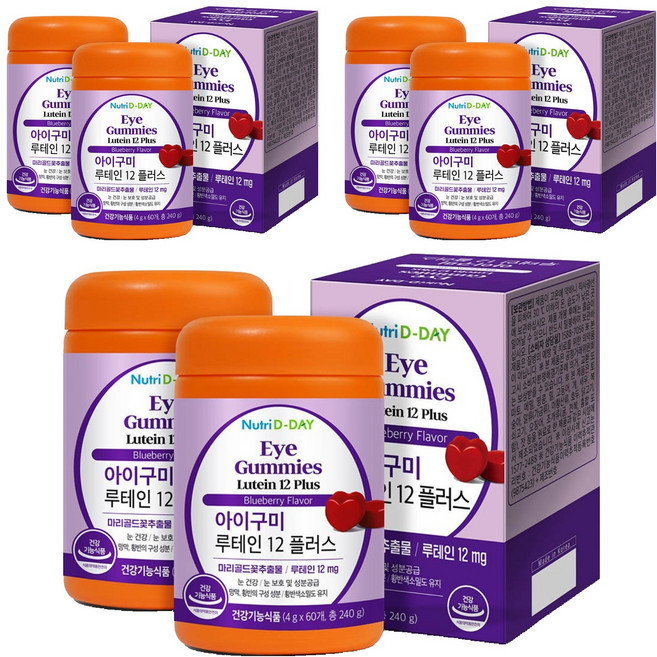 뉴트리디데이 아이구미 루테인 12 플러스, 60정, 6개