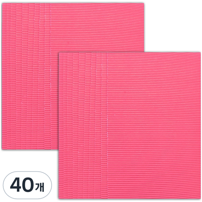 마다꾸미 컬러 골판지, 23 핑크, 40개