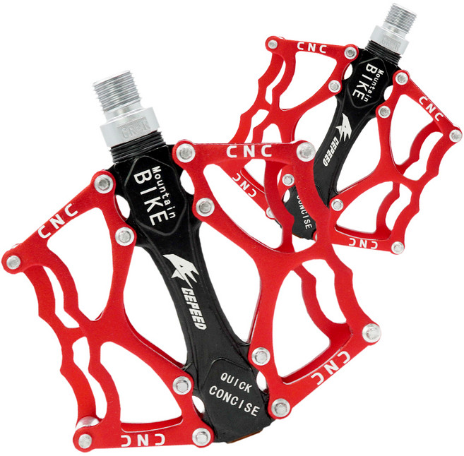 에이스피드 자전거 알루미늄 합금 페달 901 시리즈 풀 세트, 레드, 1세트