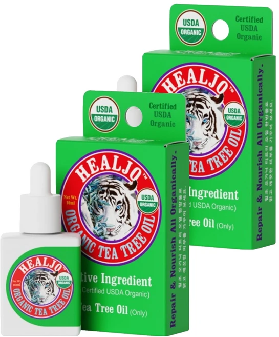 힐조 오가닉 티트리 오일 100 USDA 스팟 케어, 10ml, 2개 - 쿠팡