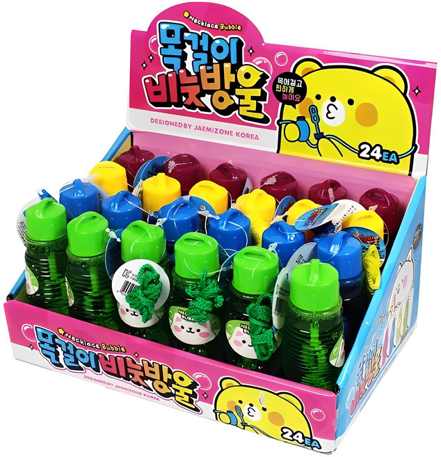 재미존 목걸이 비누방울 24p, 랜덤 발송, 1세트