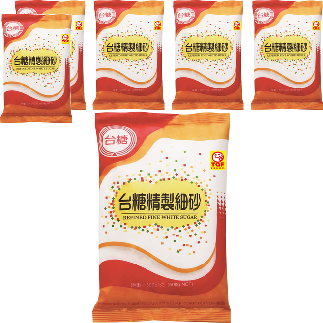 台糖 精製細砂糖, 500g, 6包