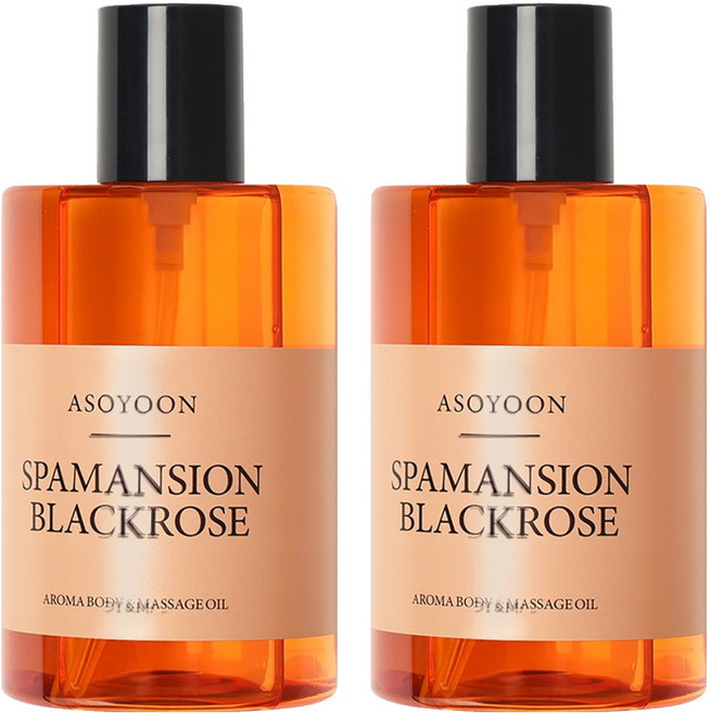 ASOYOON Spamansion系列 身體按摩油 Black Rose, 400ml, 2瓶