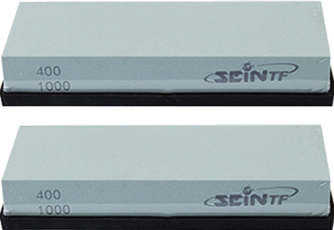 세인티에프 숫돌 연마석 양면 400 1000방 + 미끄럼 방지 패드, 2세트